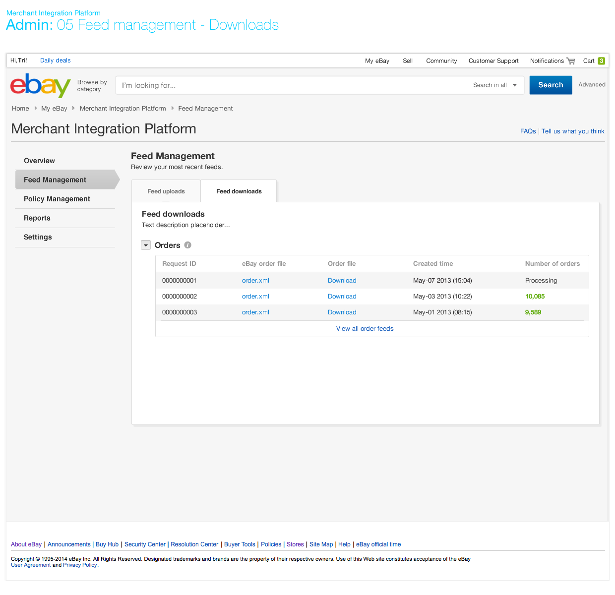 Download Feed Management